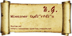 Wieszner Gyárfás névjegykártya